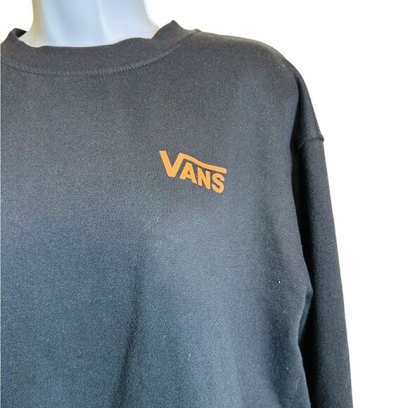 Vans Original Ronal Boxy Crew Black Pullover Black Women's Size S - Picture 2 of 9